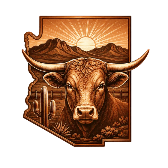 Illustrated Arizona ranch-raised beef icon